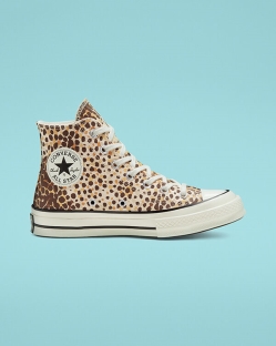 Converse, Tenisi Inalti Barbati Animal Print Chuck 70 XSZNW4017, Deschis Maro